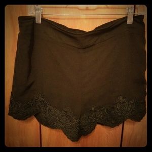 Pins and Needles Lace Trim Shorts